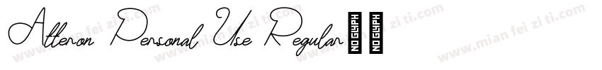 Atteron Personal Use Regular字体转换